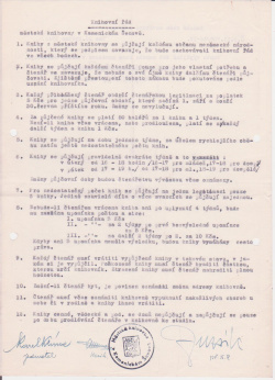 Historie - knihovní řád